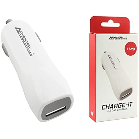 Advanced Accessories Charge-iT 1Amp Car Charger for iPhone 13/12/11 Series, iPad Pro, Samsung Galaxy S22/S21 Series, SAT NAV’s (Cable Not Included) Cover