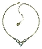  Konplott: Collier Matrix green, edles Collier mit rautenförmigen Kristallelementen in grün, für Damen/Frauen