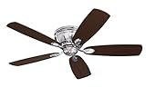 Emerson Ceiling Fans CF905BS Prima Snugger 52-Inch Low Profile Ceiling Fan With Wall Control, Light Kit Adaptable, Brushed Steel Finish