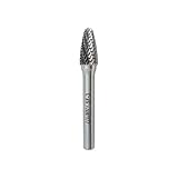 SF-3 Tungsten Carbide Burr Tree Shape Radius End Double Cut Rotary Burr File with 1/4'' Shank, 1pc by LU&MN