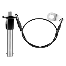 304 Stainless Steel Quick Release Pin 0.39 Inch10mm Diameter Ball Locking Pin with Push Button Lanyard Cable Usable Length 1.22"31mm