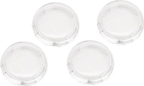 Orange Cycle Parts 4 Pack Clear Bullet/Deuce Style Lens for Harley repl # 68973-00