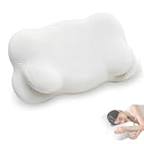 Ergonomic Memory Sleep Cloud Pillow, Adjustable Neck Support Pillow, Adopting Memory Foam Cover, Cooling Breathable, for Back & Stomach (Light White)