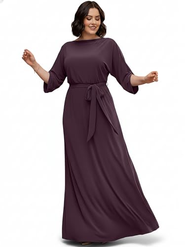 Image of KOH KOH Womens 2026 Flowy Formal Batwing Sleeve Evening Casual Gown