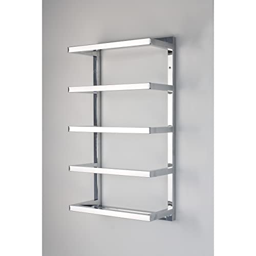 House-Homestyle-Holder-Wall-Mountable-5-Tier-Hanging-Towel-Storage-RailRack-for-Bathroom-En-Suite-or-Toilet-H-57cm-x-W-31cm-x-D-15cm-Chrome-Silver