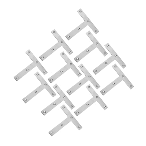 Yardenfun 20個 型フラットブラケット 高耐久ステンレス製 補強固定用 家具修理用角ジョイント 棚受け 木製家具補強用