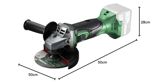 HIKOKI Akku Winkelschleifer, G18DSL2W3Z (Basic) (HSC II), Grün-Schwarz - Afbeelding 6