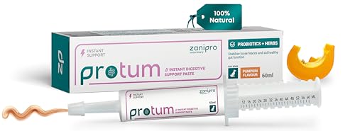 Zanipro Pasta Probiotica e Prebiotica per Cani e Gatti contro la Diarrea e dopo il Vermifugo, 3 Miliardi di Fermenti Vivi, Cura Intestinale – Rassodamento delle Feci (60ml) Zucca