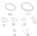 16G White Rubber O-Ring Replacement Silicone O Rings for Eyebrow Labret Industrial Pincher Piercing Retainer Replacement White O Ring 1.2mm