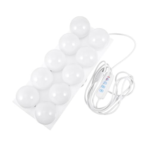 CHILDWEET Luces para Espejo de Maquillaje USB 10 Bombillas LED Regulables, Iluminación Brillante y Suaveza, Carga Usb, Material Abs y Pc, Adecuado para Decoración de Dormitorio