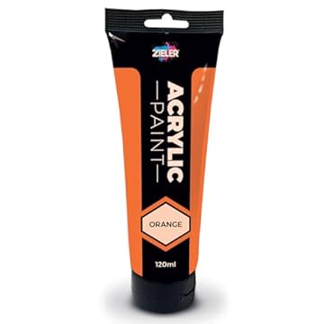Zieler 120ml Acrylic Paints (Orange)