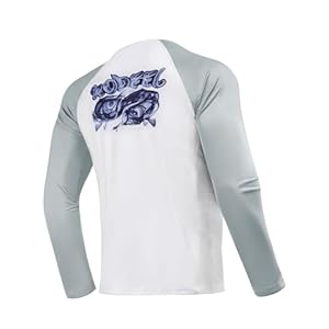 Rodeel Men’s Fishing Shirts for Men Long Sleeve Wicking Fabric UPF 50 Sun Protection Performance Shirt