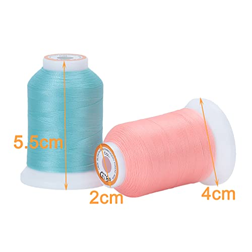 New Brothread 8 Colors Luminary Glow In The Dark Embroidery Machine Thread Kit 30Wt 500M(550Y) Each Spool For Embroidery, Quilting, Sewing #TOP2