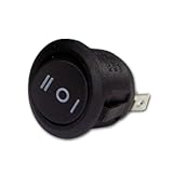  world-trading-net Wippschalter rund 1-polig, EIN/AUS/EIN Schalter Wippenschalter Einbauschalter rund, runder Schalter zum Einbau mit Wippe