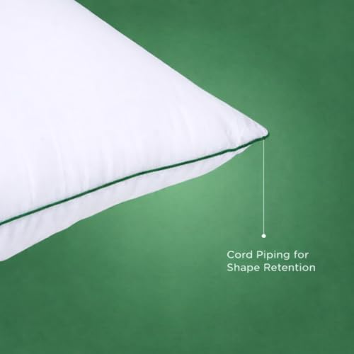 Image of Nestro Premium Set of 2 Sleeping Pillow, Virgin Fiber Filled, 16x24 inch Size, Pure Cotton Fabric