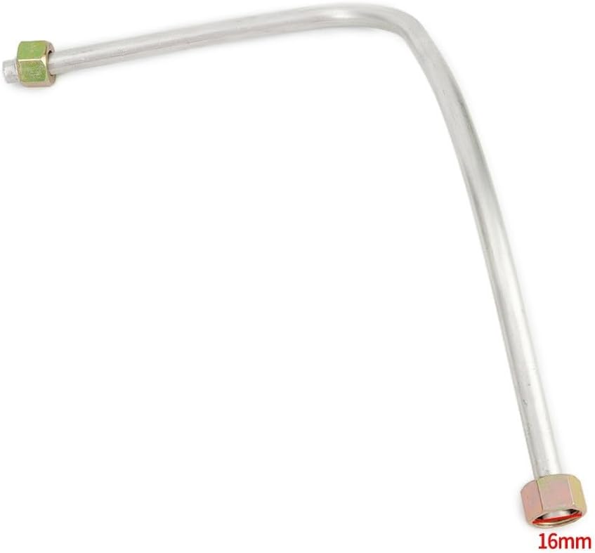 Aluminum Air Compressor Exhaust Tube Replacement Exhaust Pipe G3/8 Thread Standard Metal Air Pump Connector Silver Tone Industrial Grade Pneumatic Parts 435Mm Length 7.8mm Inner Diameter