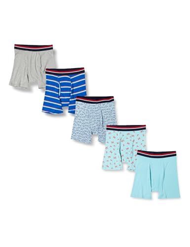 Image of Amazon Essentials Men's Breathable Cotton Boxer Briefs, Tag-Free, Pack of 5