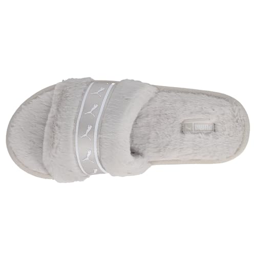 PUMA Kids Girls Fluff Remix Logo Slide Casual Sandals Casual - Off White - Size 4 M4