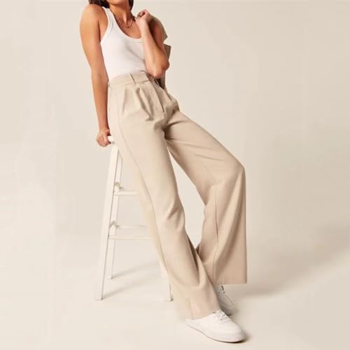 Black Wide-Leg Tailored Pants,Business Casual Pants for Women,High Elastic High Waisted Work Trousers4