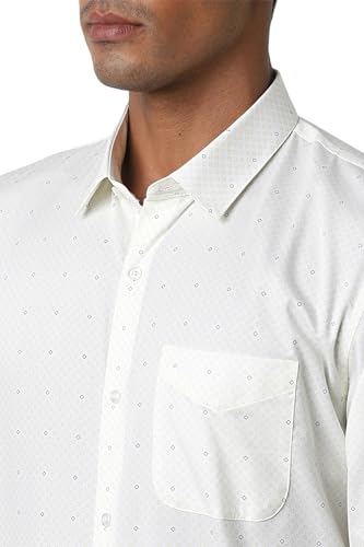 Image of Peter England Men Cotton Solid Slim Fit Shirt