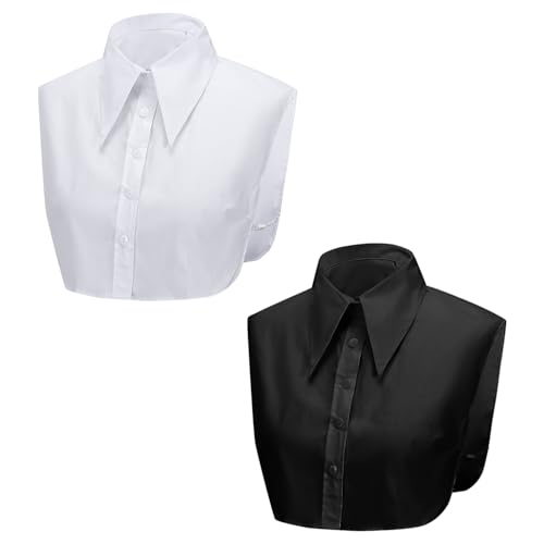 FDGGT Pack De 2 Faux Colliers Pour Femmes, Col De Chemise, Col Décoratif, Colliers Détachables, Accessoires Vestimentaires