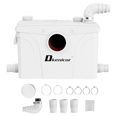 900W Macerator Pump, Macerating Pump for Basement with 4 Water Inlets for Macerator Toilet System