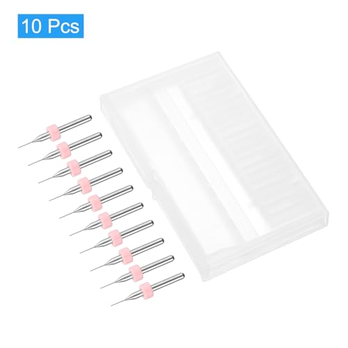 QUARKZMAN Micro Bohrer 0,45mm Wolframkarbid Drehwerkzeug Schmuck CNC Gravur Print Leiterplatte Mikro Bohrer 1/8 Zoll Schaft 10 Stück