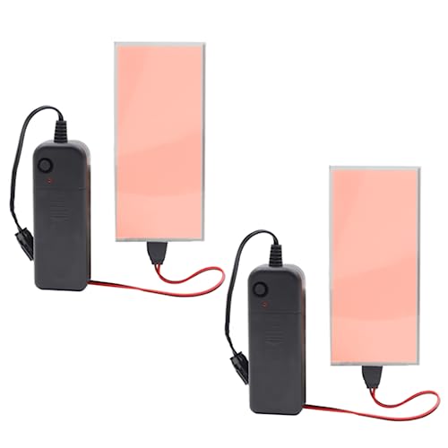 Image of Electroluminescent (EL) Panel Light, DIY EL Panels Cuttable Paper Lamp for Holiday Decoration /Cosplay /Warning, White 2PCS (12cmx5cm)