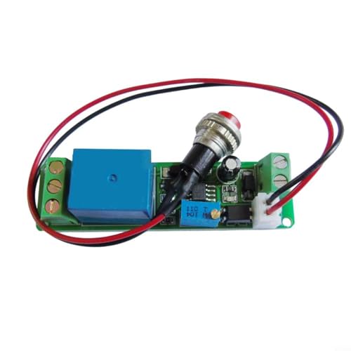 NINMORTH Módulo de relé temporizador ajustable de 12 V, placa de control de retardo de 1 a 10 s, con luz indicadora, disparador externo, sistema de alarma antirrobo para el hogar