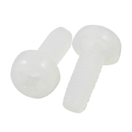 Aexit 10 Pcs Nuts 3mm Thread Diameter Phillips Bolt Cross Head Plastic Panel Nuts Screws Fastener