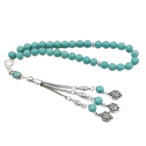 Tasbih en pierre turquoise bleue à 99 perles pour la méditation au quotidien
