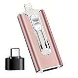 32~256GB Micro USB + 8 Pin + USB 3.0 4 in 1 Mobile Phone Computer U-Disk (Pink, 256GB)