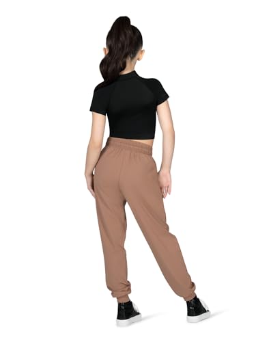 Theatricals Girls Cap Sleeve Zip Crop Top2