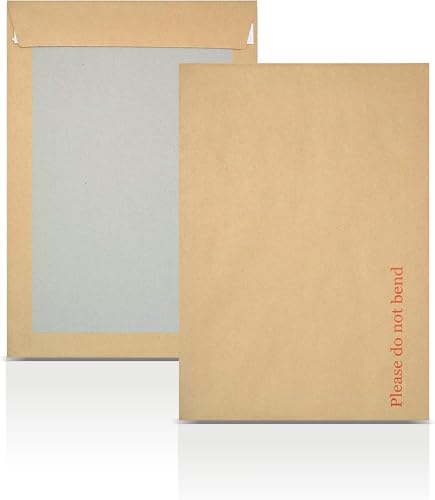 AKAR A3 C3 (45x32 cm - 457x324 mm) Printed Manilla Hard-Backed Envelope with Card [Pack of 5]