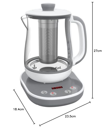 Tetera de vidrio Tefal con cesta de acero inoxidable extraíble y 1,5L 6