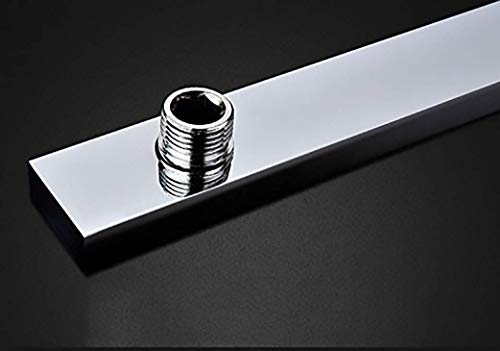 Image of TOSCH Stainless Steel 304 Rectangle Premium Shower Arm for Overhead Showers with FLANGE (18 Inches, Chrome Plated) (Rectangle Shower Arm 18 Inch)