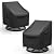 Mrrihand Outdoor Swivel Lounge Chair Cover Waterproof, 2 Pack Heavy Duty Patio Rocking Chair Covers for Outdoor Furniture, 33" W×37" D×38.5" H, Black