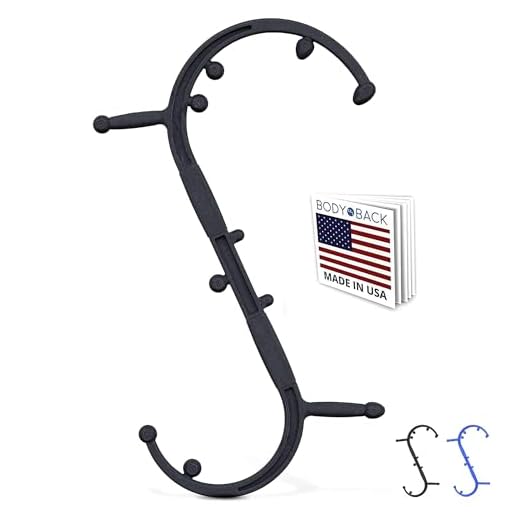 Body Back Buddy Masajeador de Espalda con Póster Instructivo, Masajeador de Punto Gatillo (Negro)