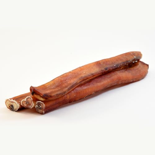 FRESCO Dog Ochsenziemer Hundeleckerli Kausnack aus 100% Rind für Zahnpflege und Belohnung I 25cm aus Deutscher Herstellung