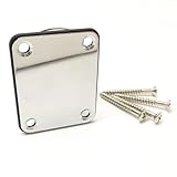 Kit Neck Plate Braço Guitarra Cromado COM Parafuso