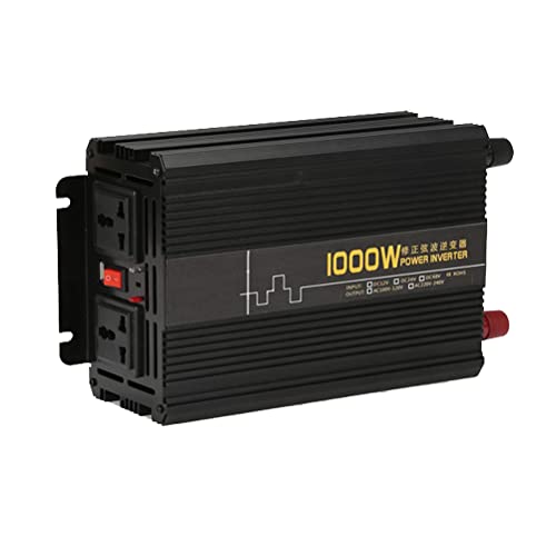 Peak 2000W Inversor de Onda sinusoidal modificada AC Socket DC 24v TO 110v / 230v AC Convertidor de Corriente para automóvil Adecuado para Acampar al Aire Libre.,120v,24V/1000W