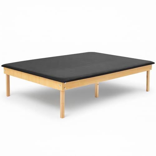 AceOrbit Physical Therapy Table Low Exercise Table 72 x 53 x 18 Inch Wide Portable Massage Physical Massage Tables with Mat Treatment Equipment for Home Bariatric Seniors Exercise Fitness Pilates