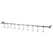 Nidouillet Kitchen Rail Wall Mounted Utensil Racks with 10 Stainless Steel Sliding Hooks for Kitchen Tool, Pot Lid, Pan, Towel AB005