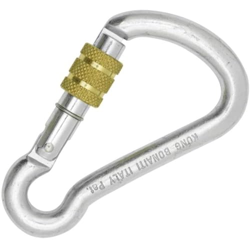 Kong Harness Carbon Screw Sleeve Karabinerhaken, asymmetrisch, poliert, 100 mm