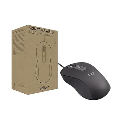 Logitech Signature Wired M520 L Optical Mouse for Business - Graphite