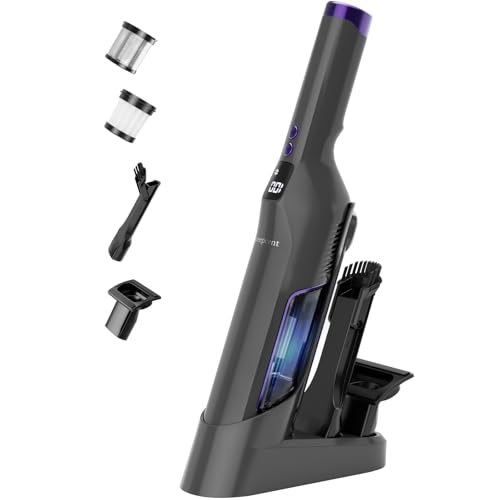 Image of Sweepcent Handheld Vacuum Cordless, 24Kpa Car Vacuum with Brushless Motor, Charging Dock, Rechargeable, 1.5lbs Portable Handheld Vacuum with 2-Speed for Home /Car /Pet (Purple)