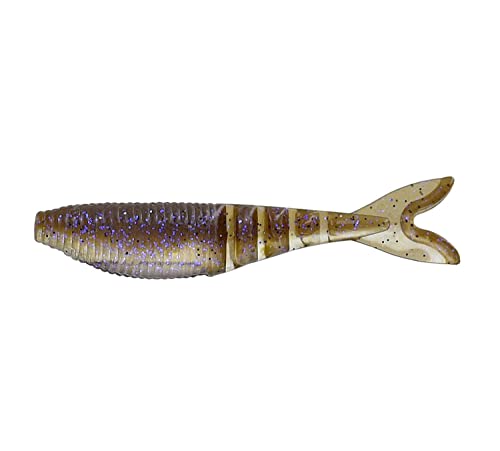 Yamamoto Zako 4 Multi-Use Soft Plastic Fishing Angling Swimbait Lure Designed to Mimic Bluegill or Shad - 6 Pack Electric Shad