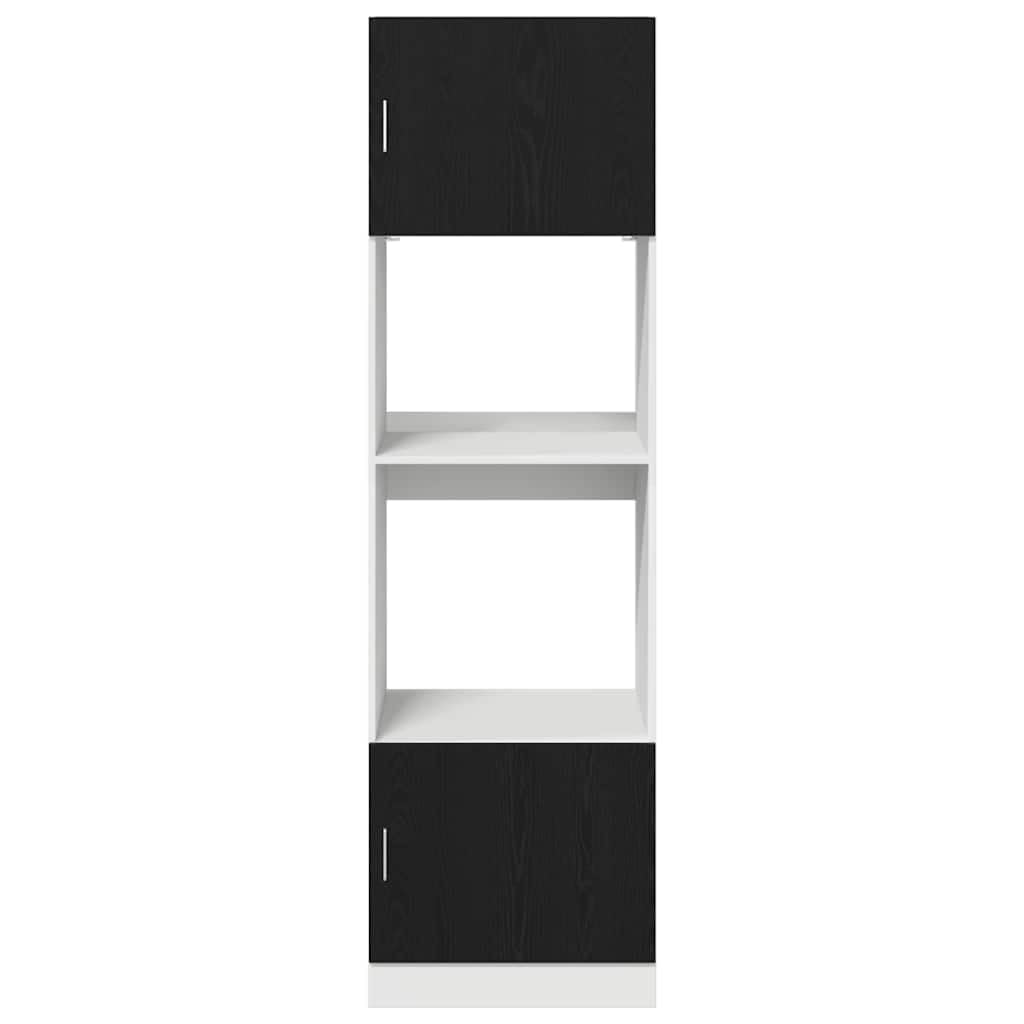 Mueble Colgante con Estante Roble Negro 60 x 57 x 207 cm