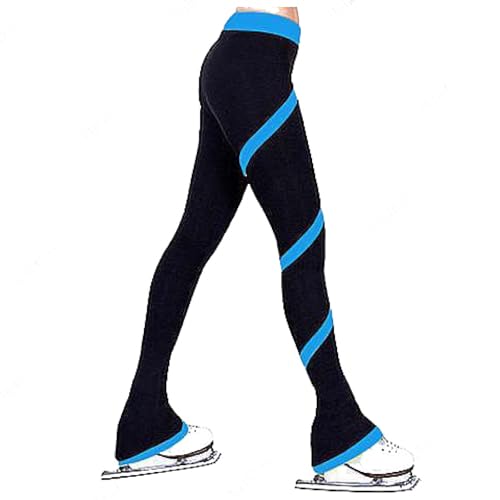Calça legging para treinamento de patinação artística para meninas, elástica, ginástica, ioga, patin