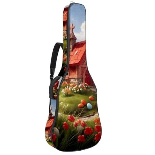 Sac pour guitare acoustique 101-106 cm imperméable à motif rouge